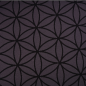 Preview: Bio-Jacquard Baumwolle Blume des Lebens schwarz (GOTS) - Stoffonkel | Meterware